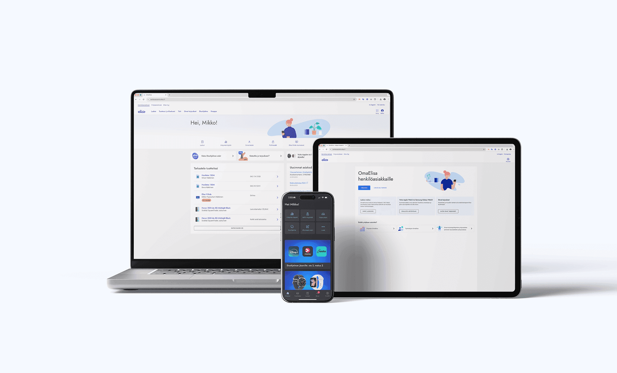 OmaElisa web & app design